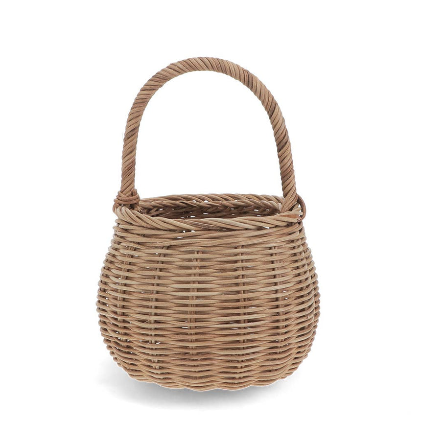 Rex - Little round wicker basket - Natural | Scout & Co