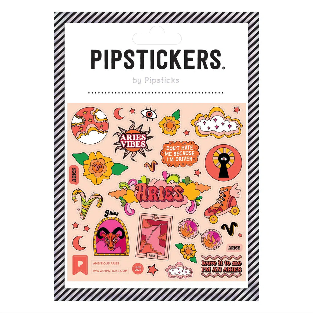 Pipsticks - Ambitious Aries glow-in-the-dark sticker sheet | Scout & Co