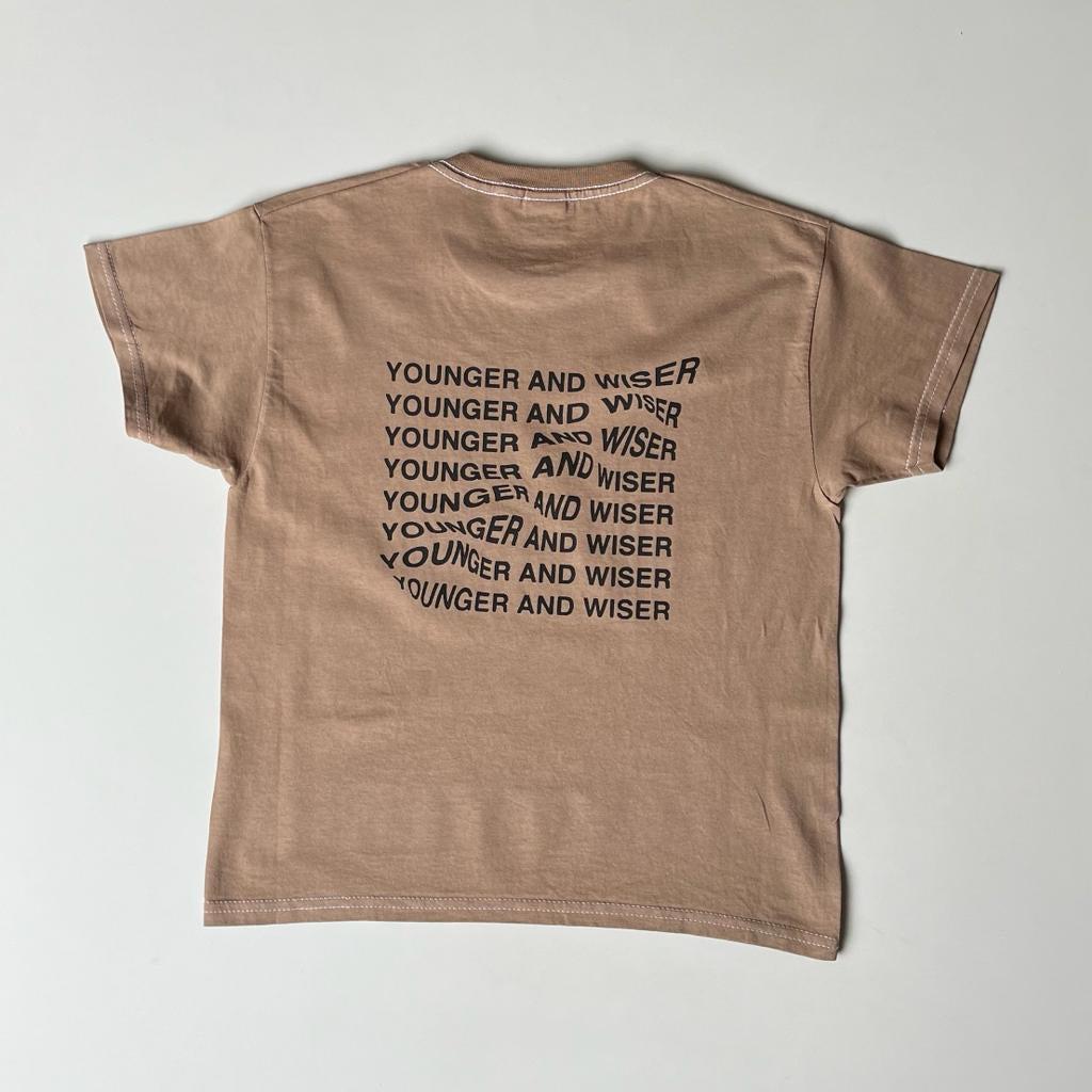 Young Double x Scout & Co exclusive - Younger & Wiser T-shirt - Clay | Scout & Co