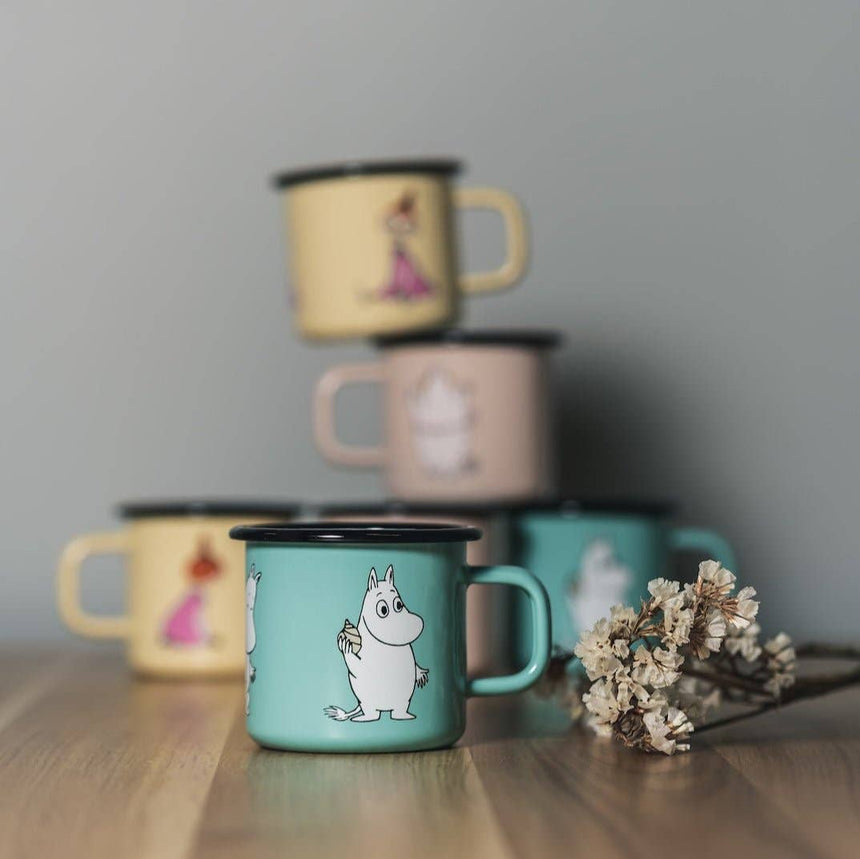 Muurla - Moomin enamel mug - Moomintroll Mint | Scout & Co
