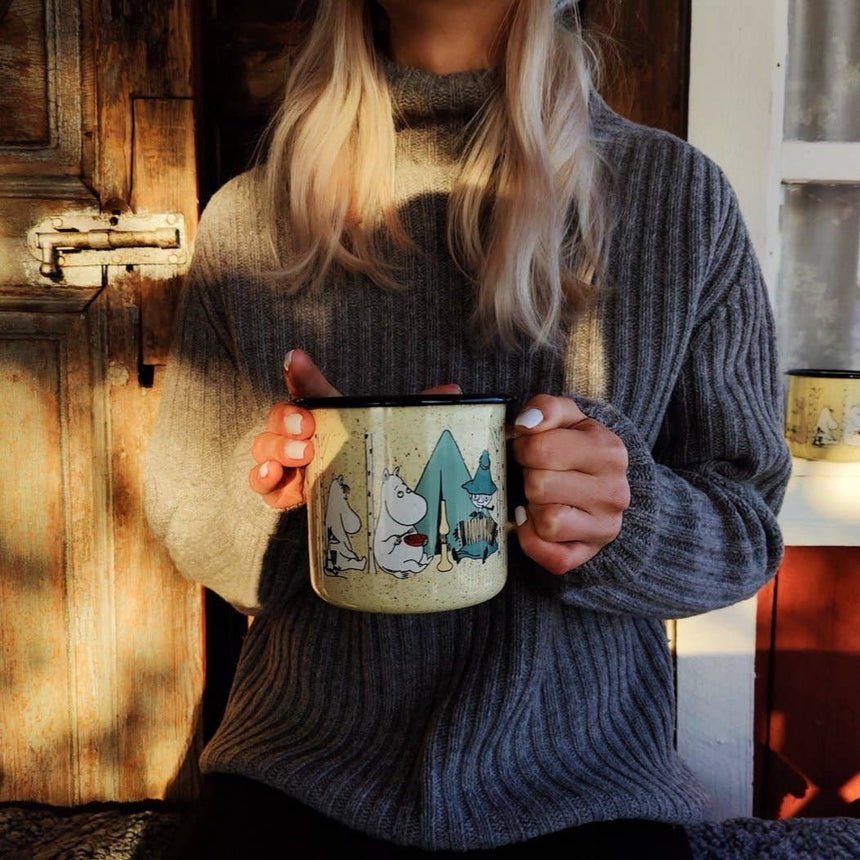 Muurla - Moomin enamel XL mug - Campers | Scout & Co