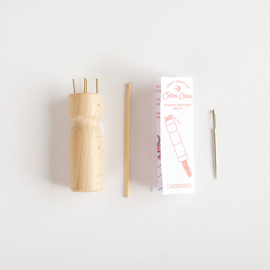 Cotton Clara - French Knitting Bobbin – Wooden Dolly | Scout & Co