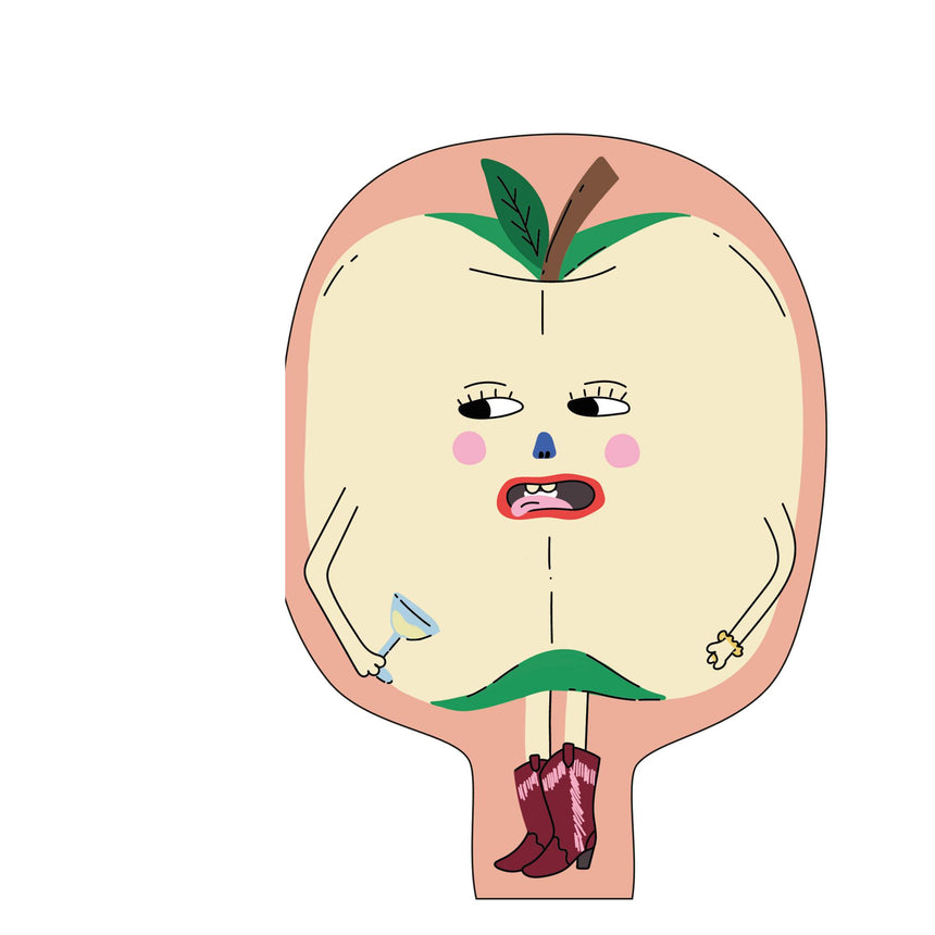 Eat The Moon - Hey Apple! die cut card | Scout & Co