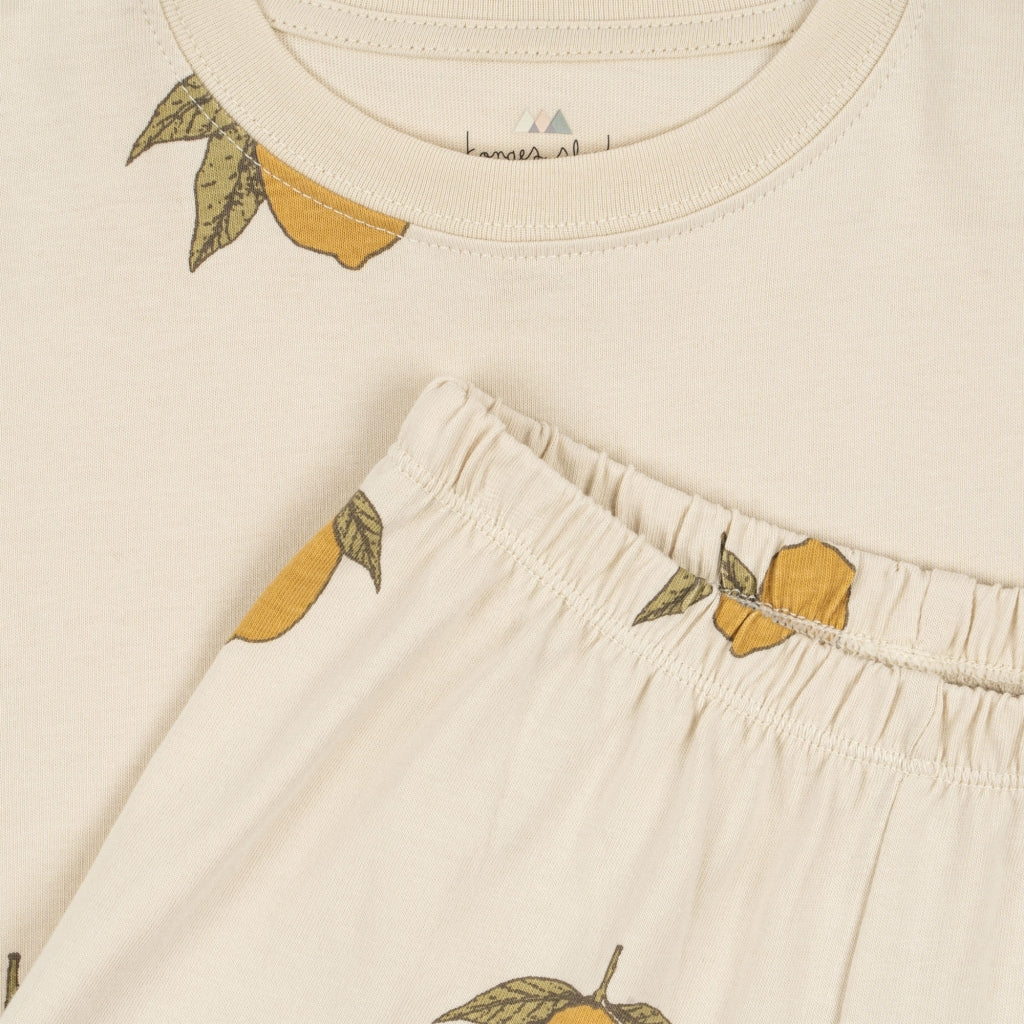 Konges Sløjd - Lin tee and shorts set - Mon Grand Citron | Scout & Co