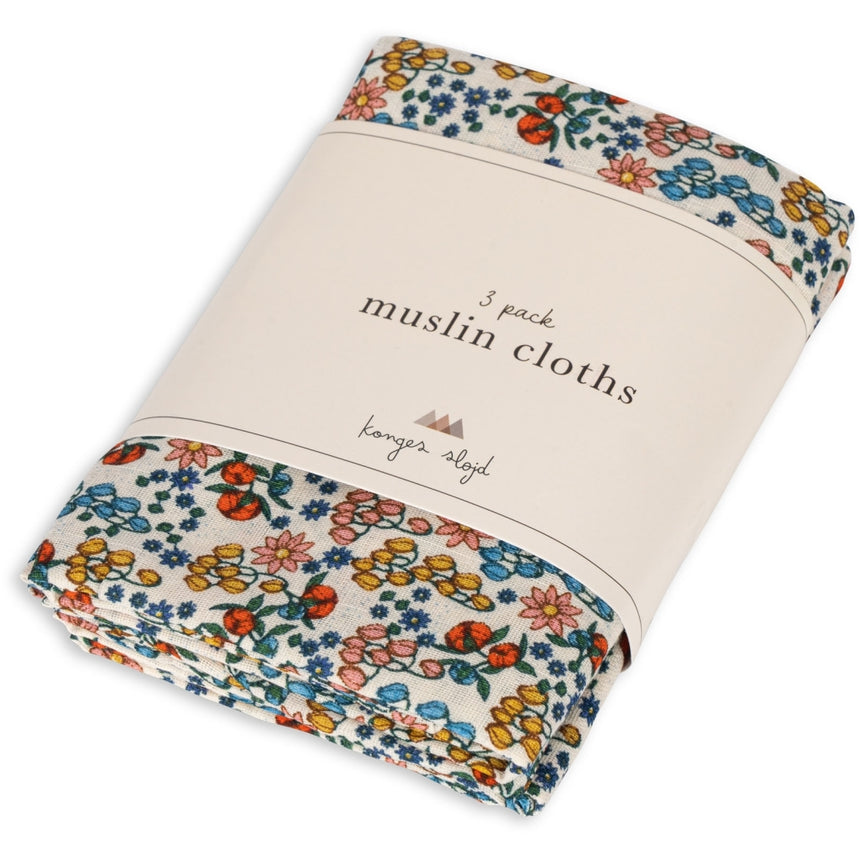 Konges Sløjd - Muslin cloths 3 pack - Bibi Fleur | Scout & Co