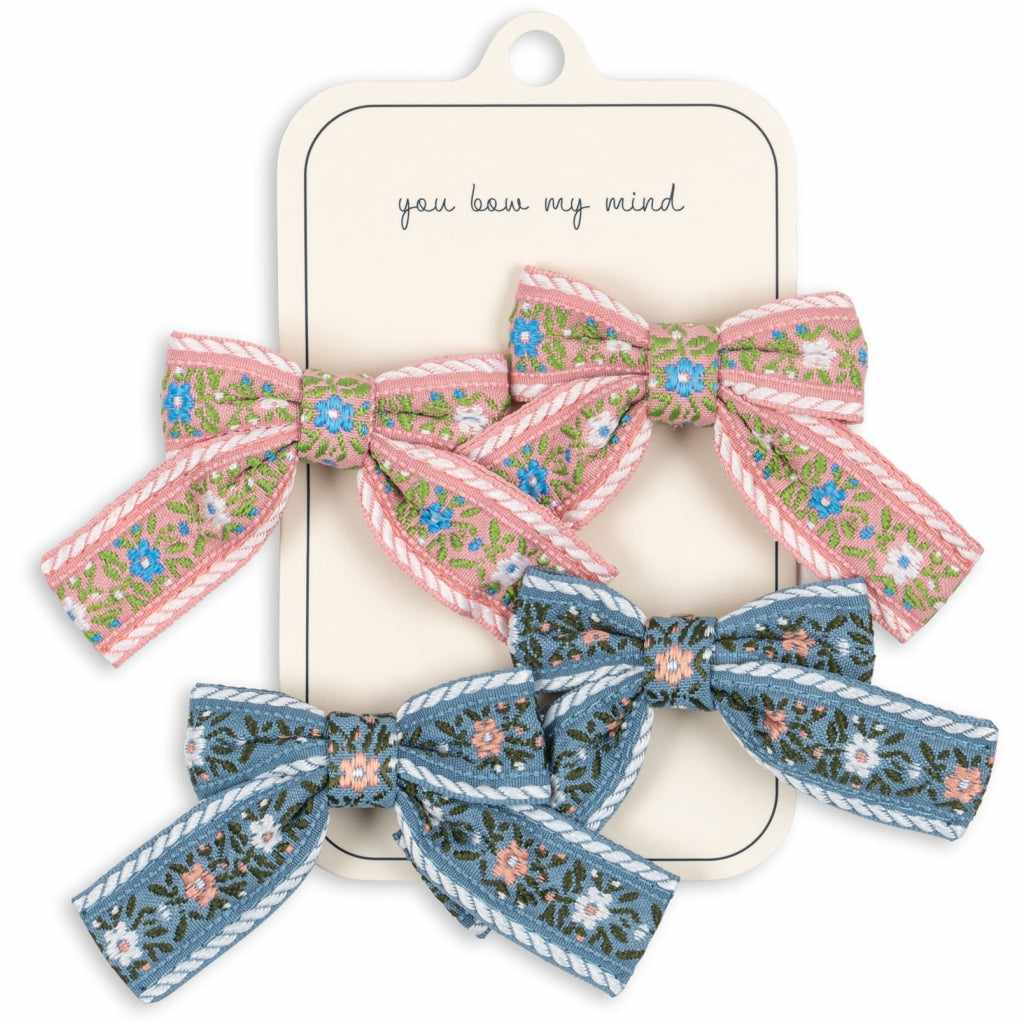 Konges Sløjd - Ribbon bow hair clips - set of 4 - Sorbet | Scout & Co