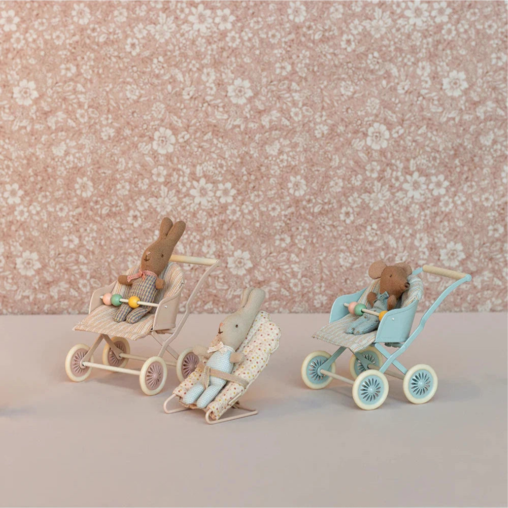 Maileg - Mouse baby stroller - rose | Scout & Co
