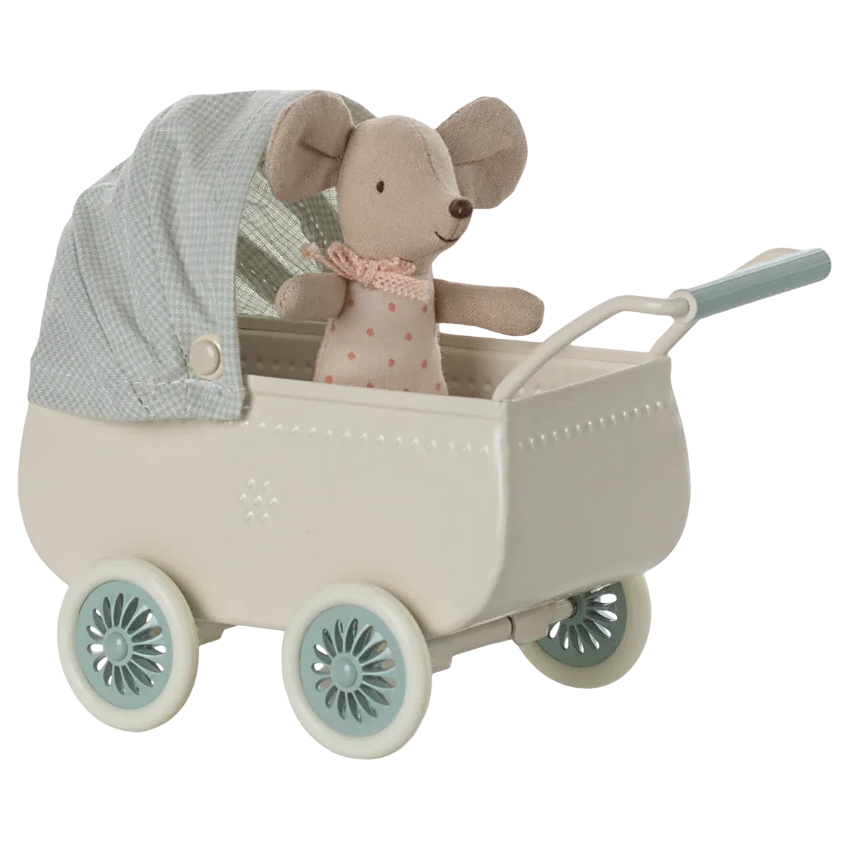 Maileg - Pram with baby mouse - Mint | Scout & Co