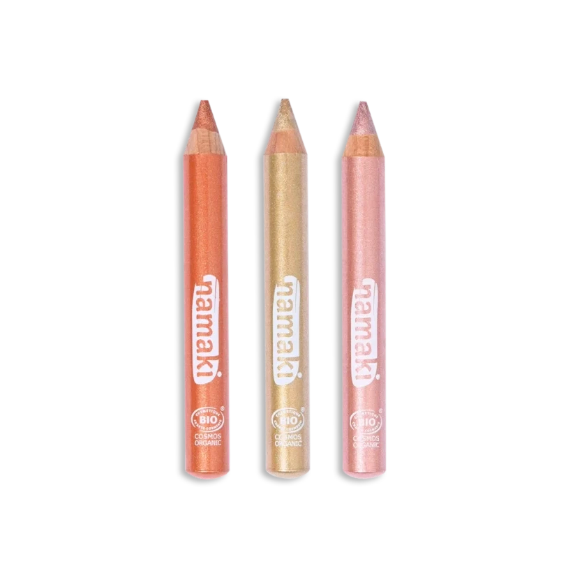 Namaki - Organic glitter make-up pencils for kids - Sunshine | Scout & Co