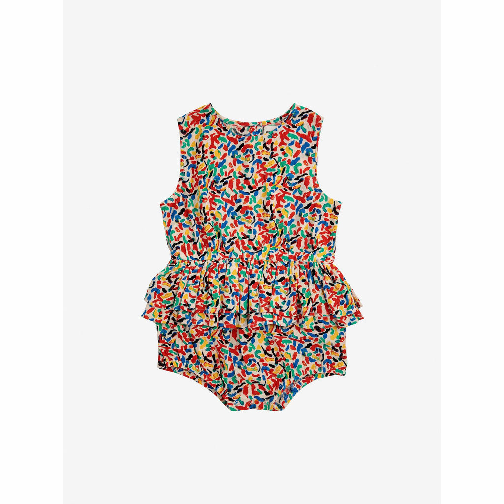 Bobo Choses - Confetti all-over ruffle woven overall - baby | Scout & Co