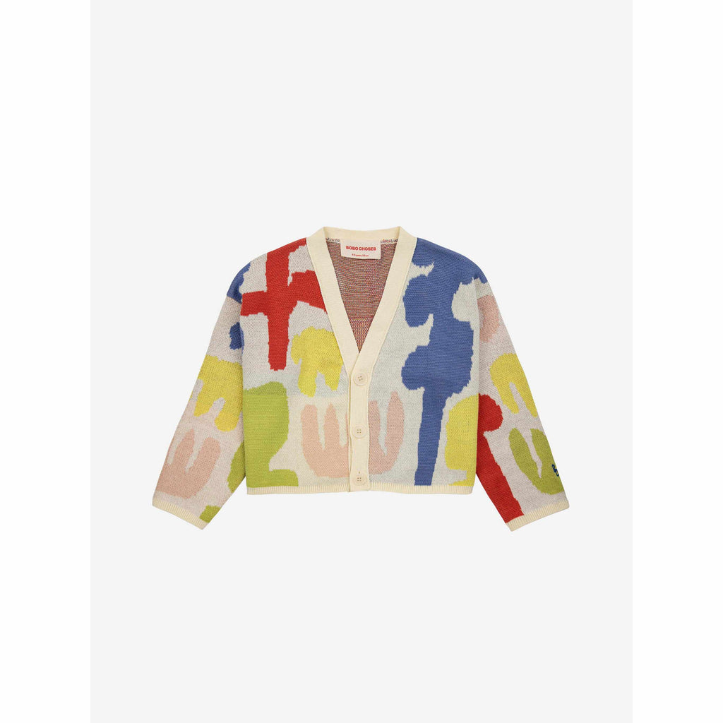 Bobo Choses - Carnival all-over cropped jacquard cardigan | Scout & Co