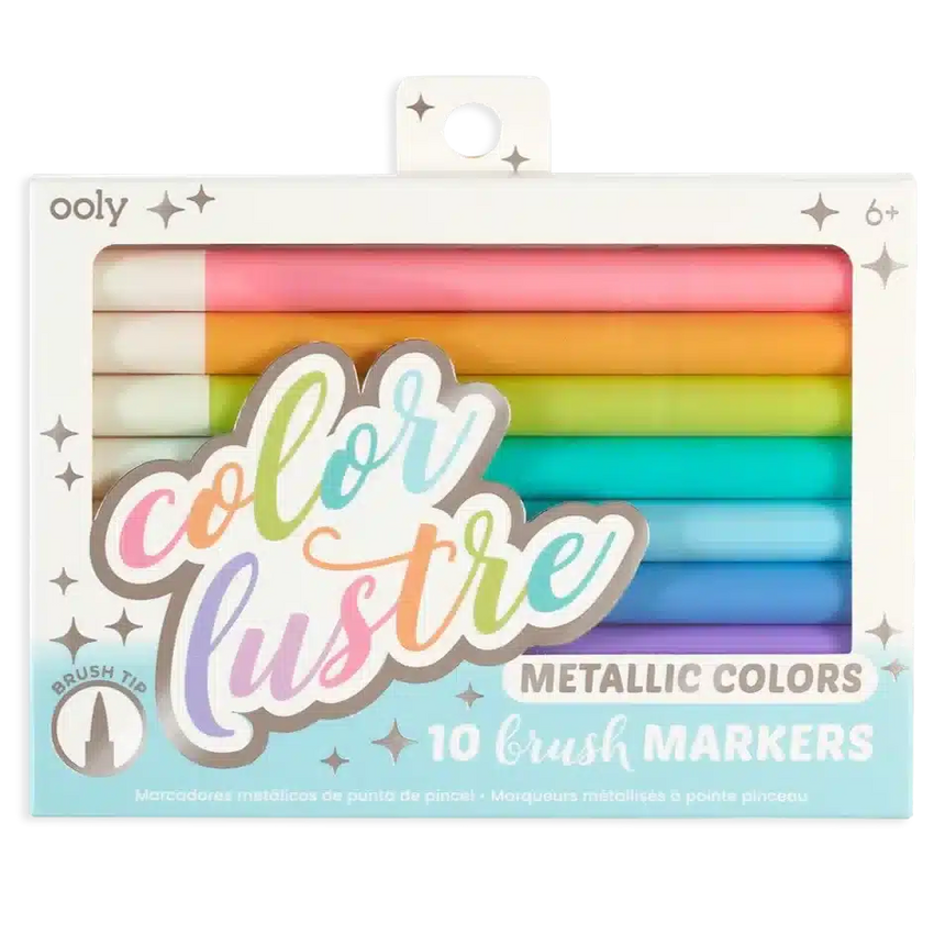 Ooly - Colour Lustre metallic brush markers - set of 10 | Scout & Co