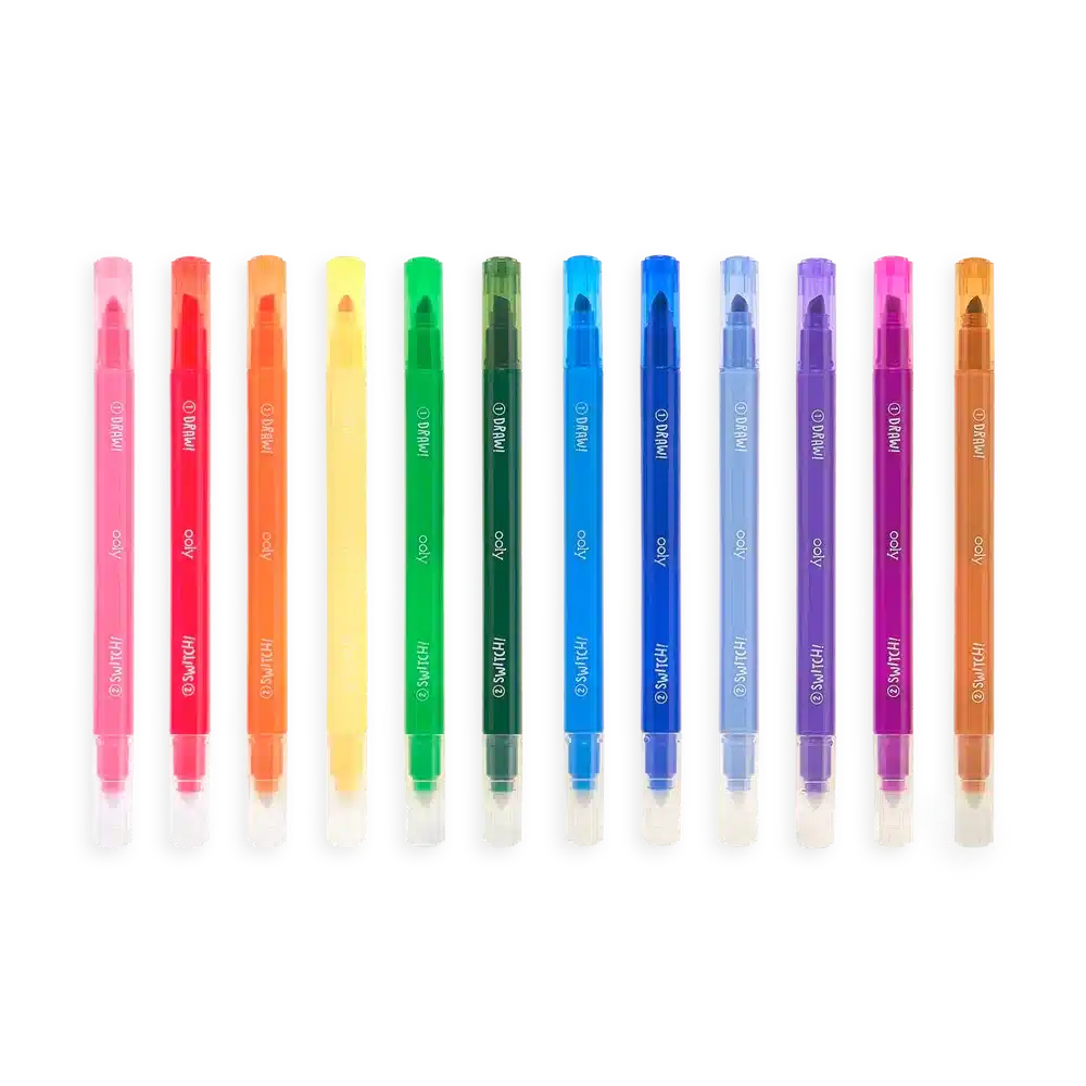Ooly - Switch-eroo colour-changing markers - set of 12 | Scout & Co