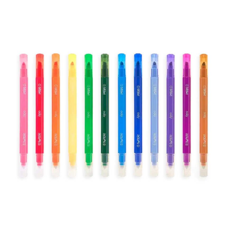 Ooly - Switch-eroo colour-changing markers - set of 12 | Scout & Co