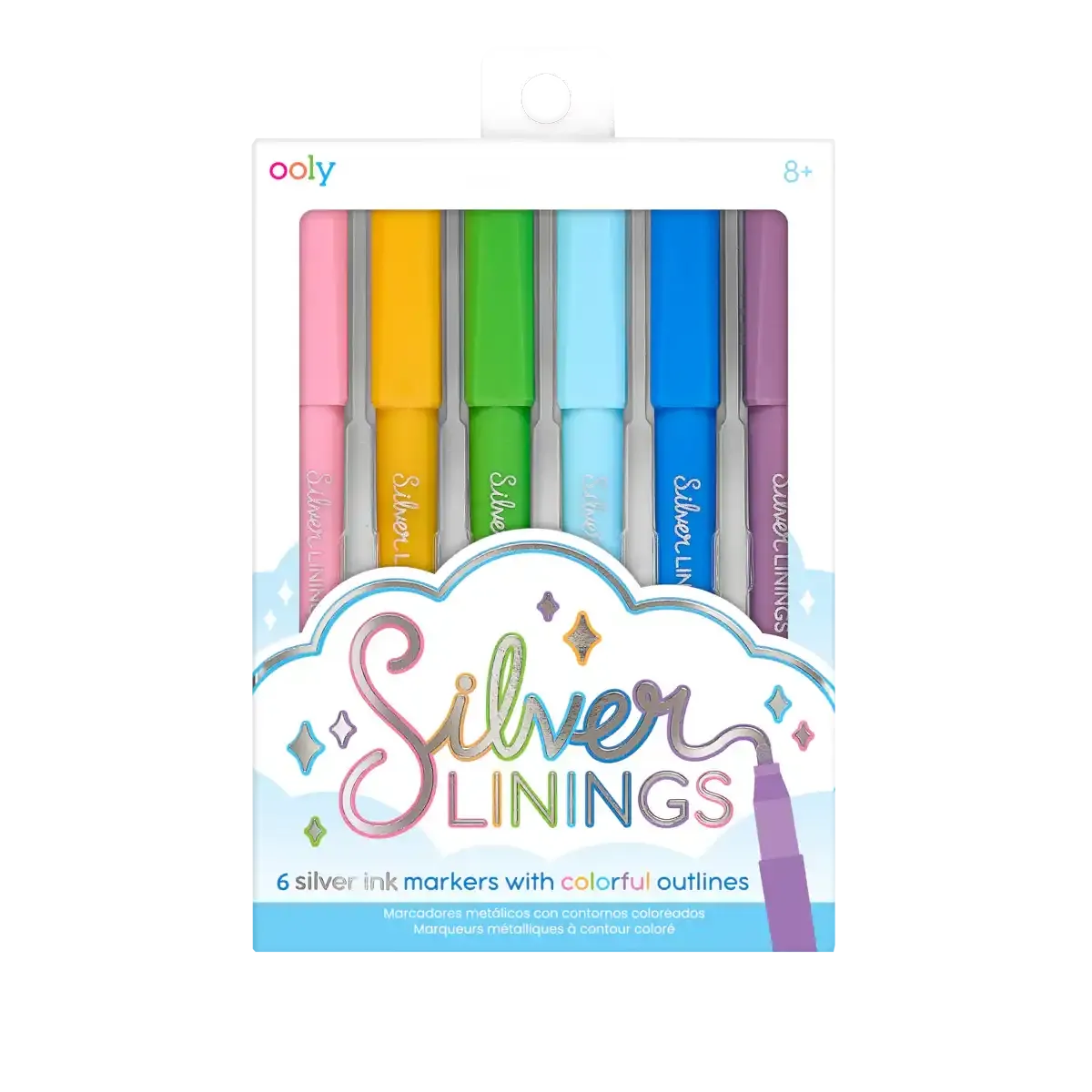 Ooly - Silver Linings outline markers - set of 6 | Scout & Co