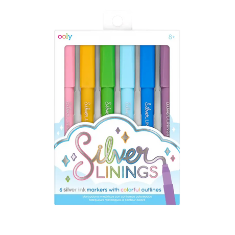 Ooly - Silver Linings outline markers - set of 6 | Scout & Co
