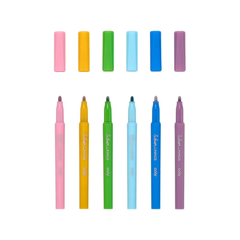 Ooly - Silver Linings outline markers - set of 6 | Scout & Co