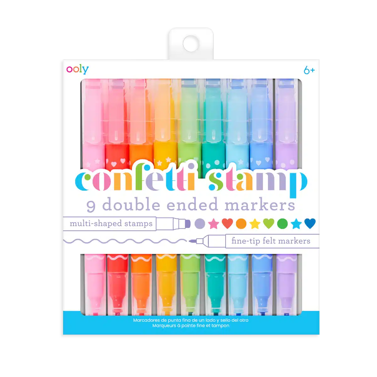 Ooly - Confetti Stamp double-ended markers - set of 9 | Scout & Co