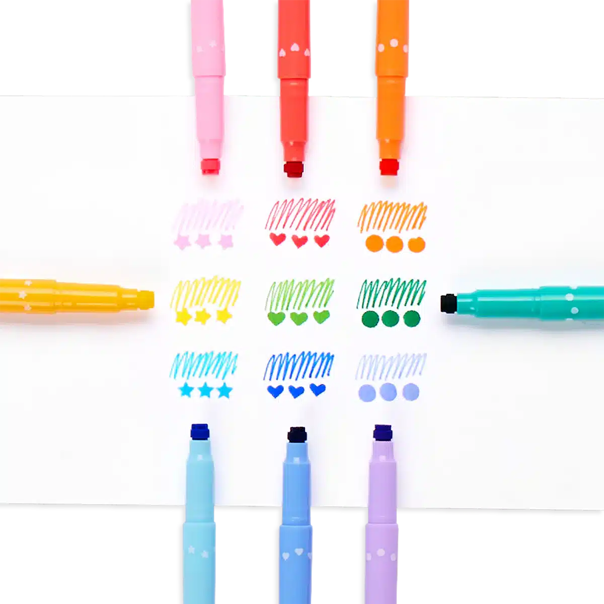 Ooly - Confetti Stamp double-ended markers - set of 9 | Scout & Co