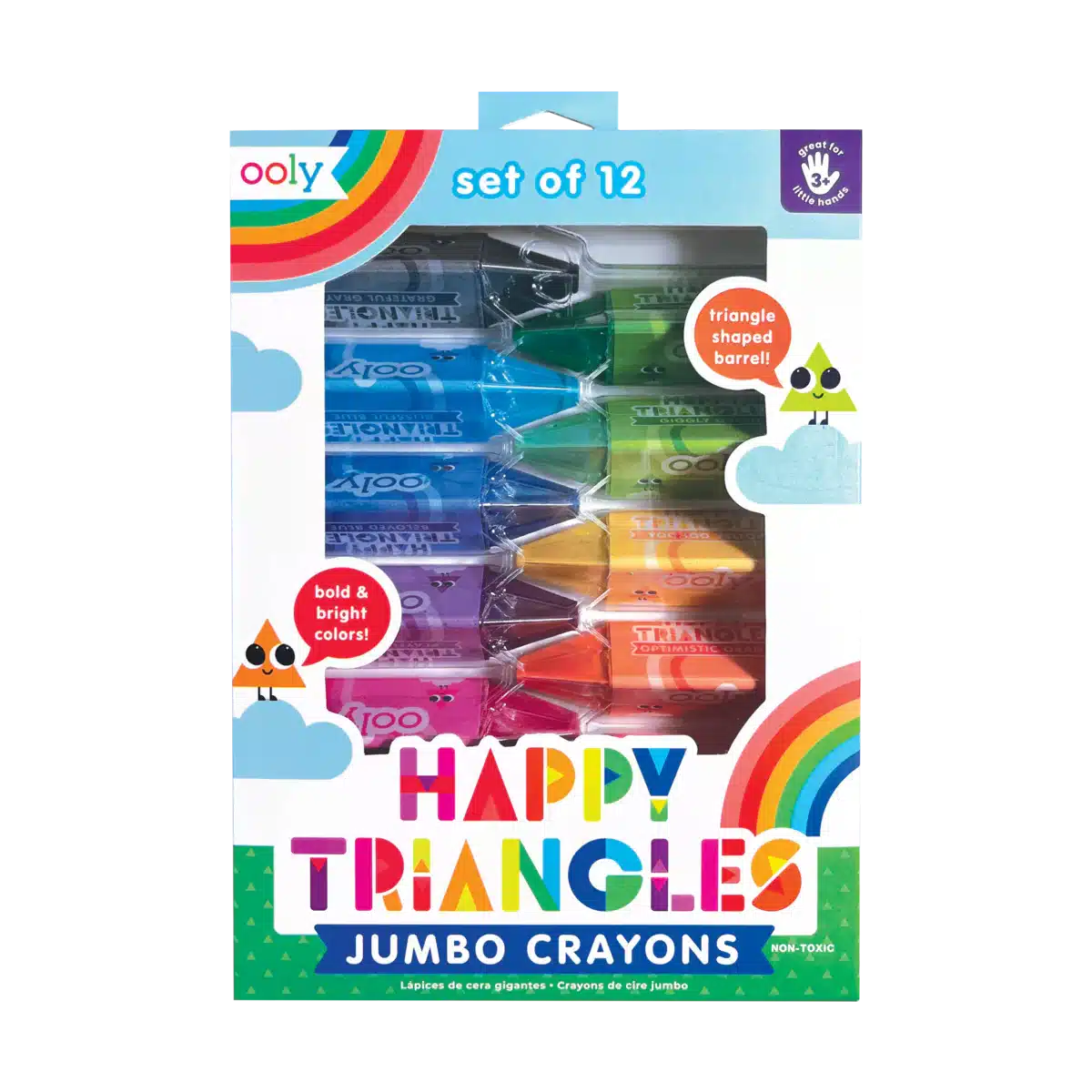 Ooly - Happy Triangles jumbo crayons - set of 12 | Scout & Co