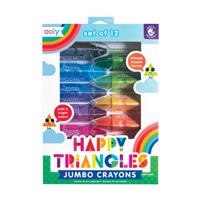 Ooly - Happy Triangles jumbo crayons - set of 12 | Scout & Co