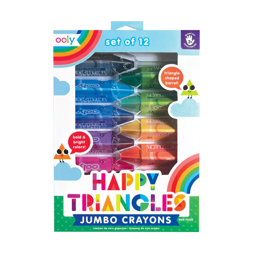 Ooly - Happy Triangles jumbo crayons - set of 12 | Scout & Co