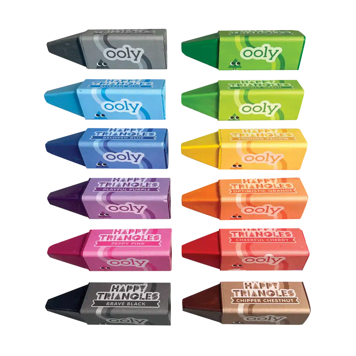 Ooly - Happy Triangles jumbo crayons - set of 12 | Scout & Co
