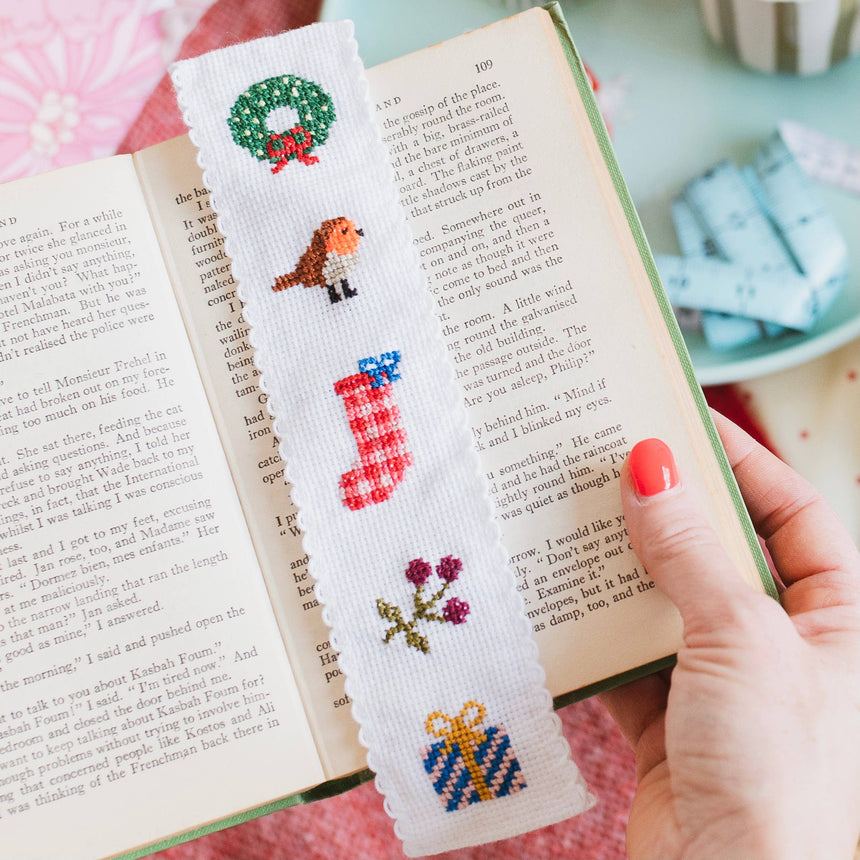Cotton Clara - Christmas Cross Stitch Bookmark Kit | Scout & Co