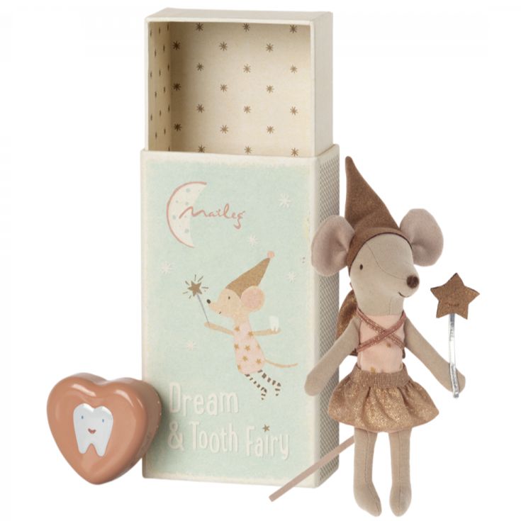 Maileg - Tooth Fairy mouse in matchbox - rose | Scout & Co