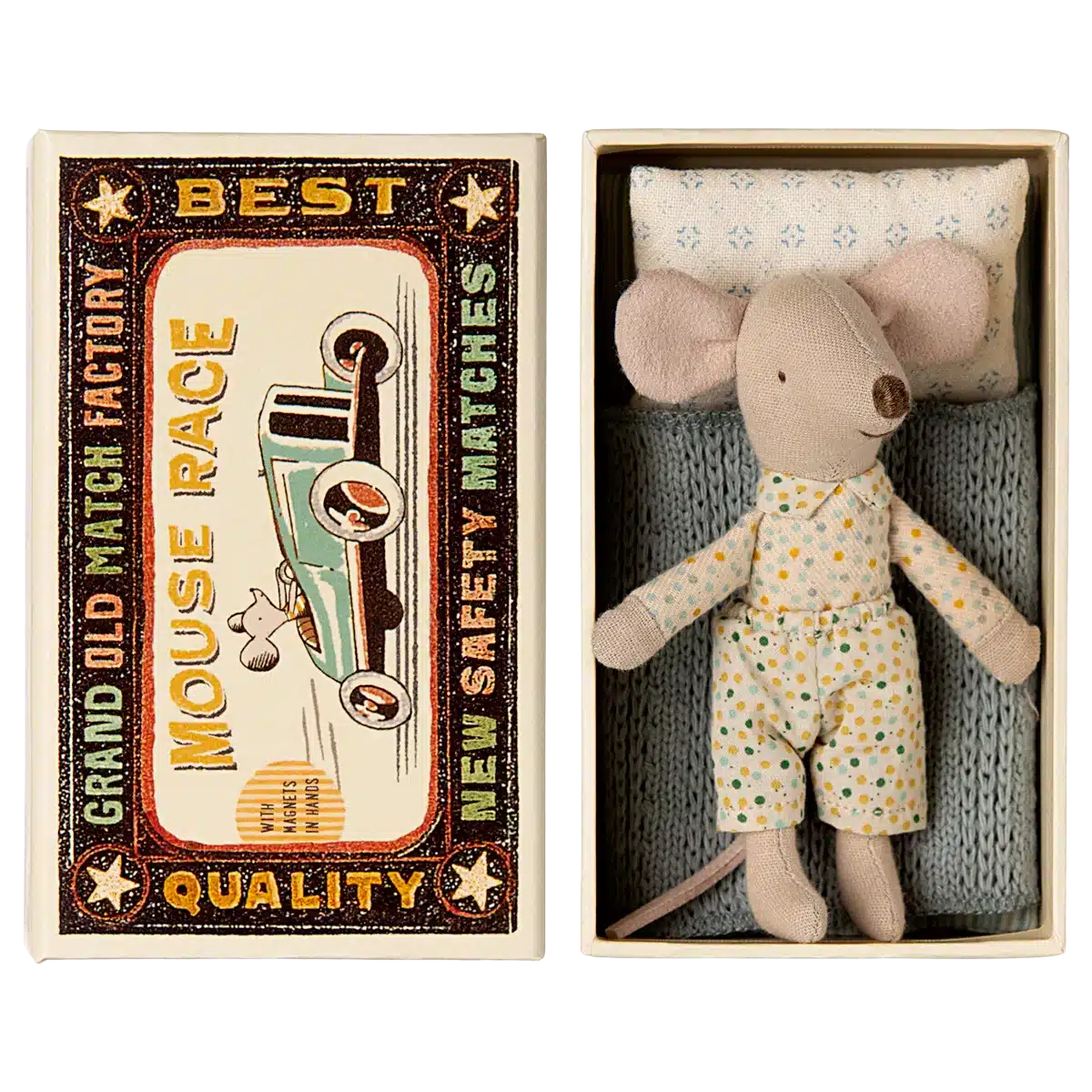 Maileg - Little brother mouse in matchbox - Spotty | Scout & Co