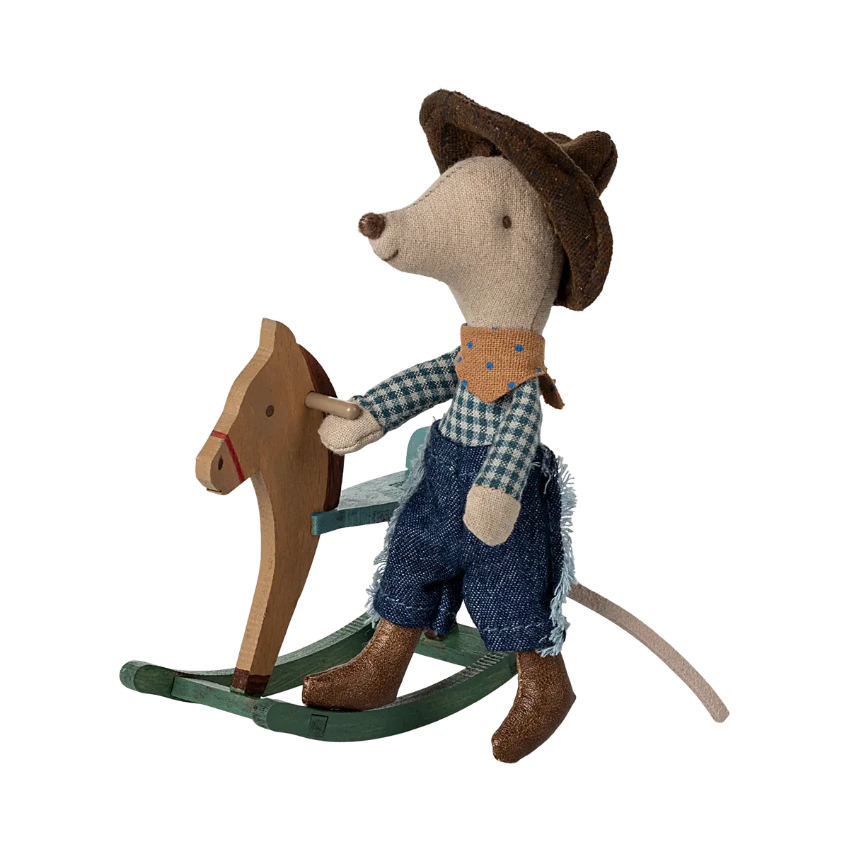 Maileg - Cowboy mouse on rocking horse - little brother | Scout & Co