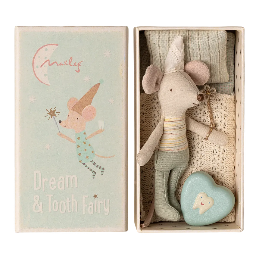 Maileg - Tooth Fairy mouse with matchbox - little brother | Scout & Co