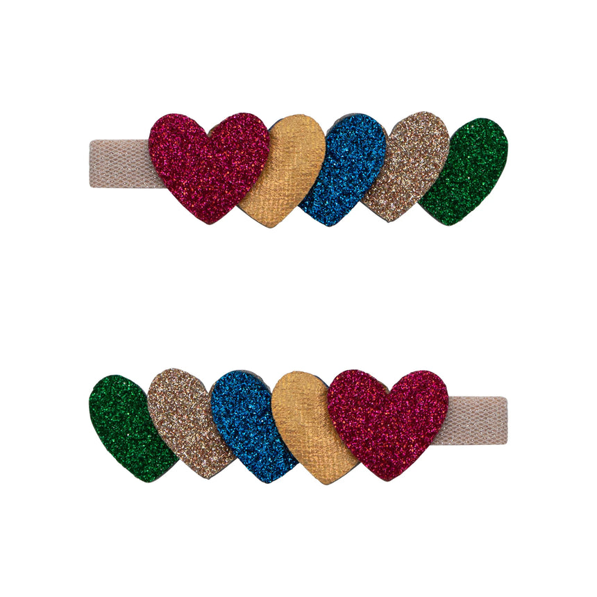 Mimi & Lula - Jazzy Layered Heart hair clips - set of 2 | Scout & Co