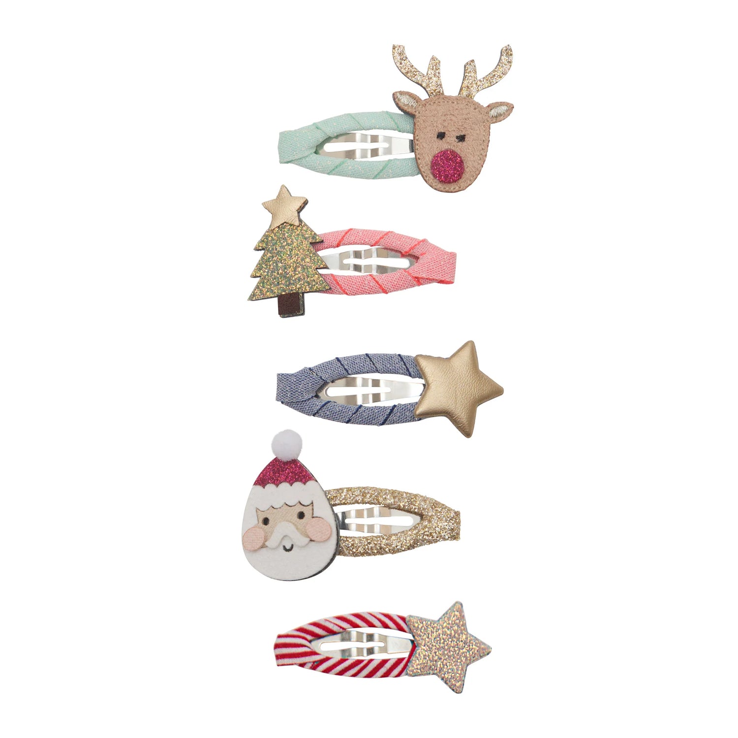 Mimi & Lula - Santa & Rudolph mini clic clac hair clips - set of 5 | Scout & Co