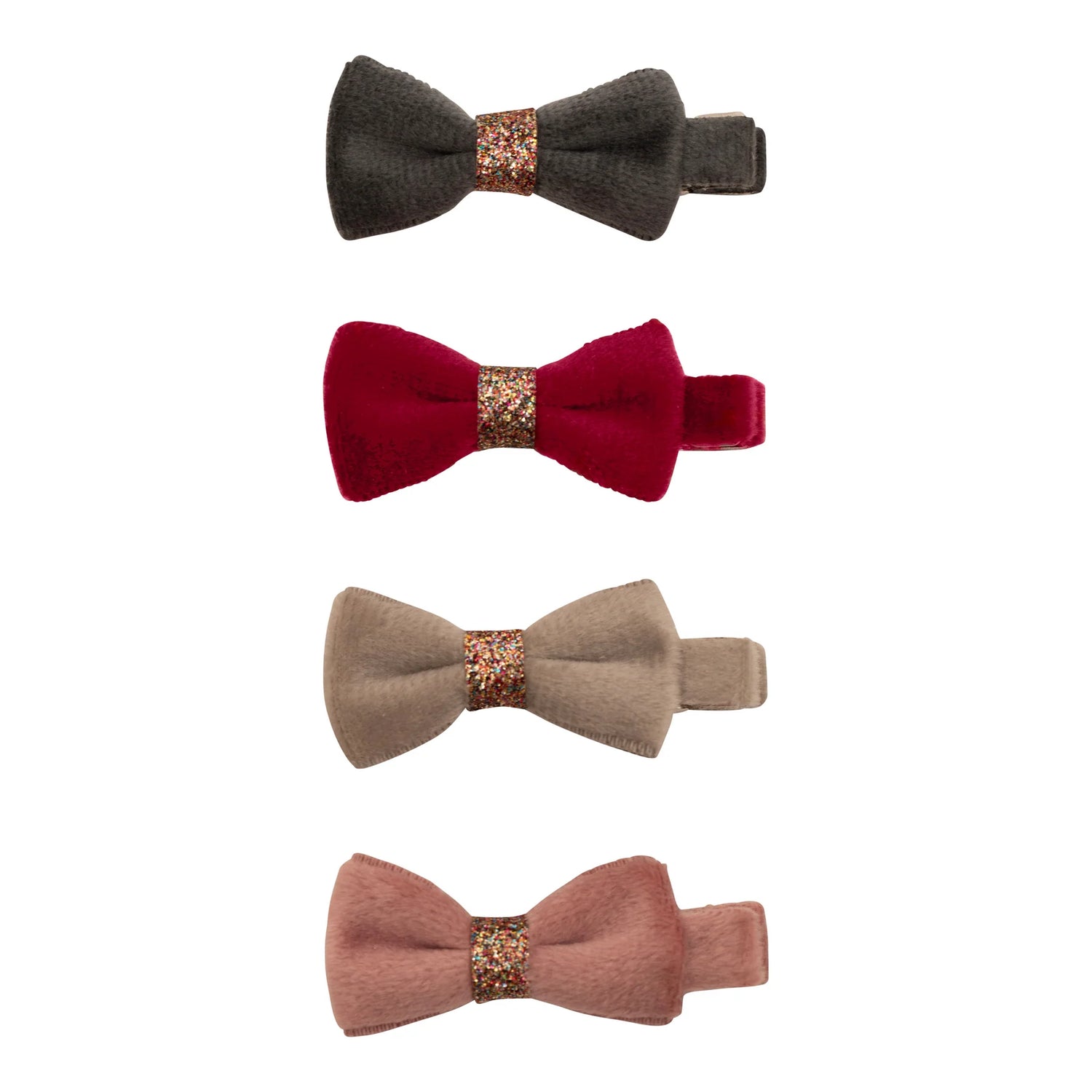 Mimi & Lula - Christmas velvet bow hair clips - set of 4 | Scout & Co