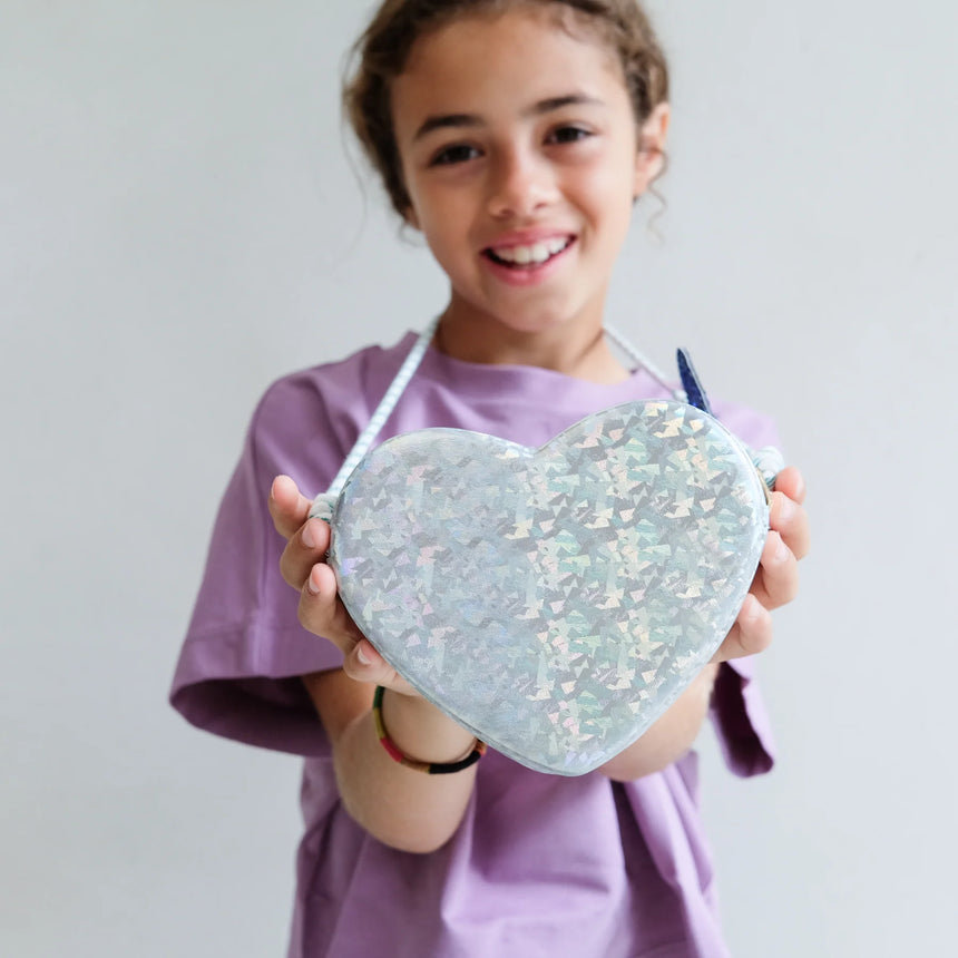 Mimi & Lula - Holographic Heart bag