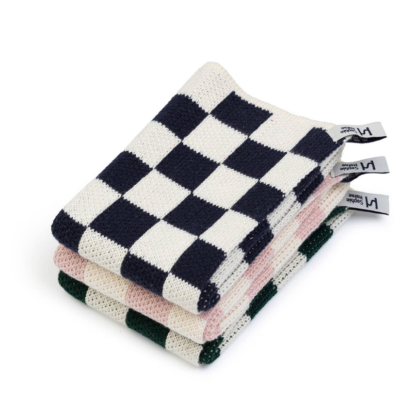 Sophie Home - Reusable Cotton Dishcloths - Check Forest | Scout & Co