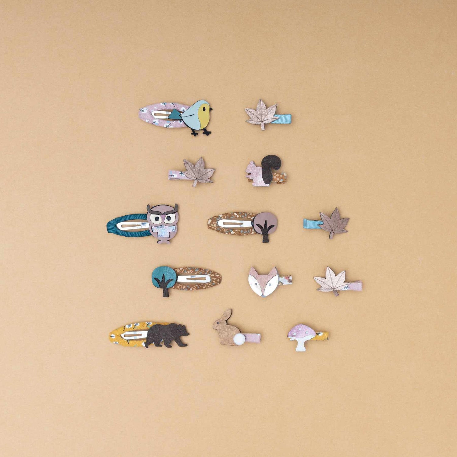 Mimi & Lula - Autumn Tree hair clic clacs - set of 4 | Scout & Co