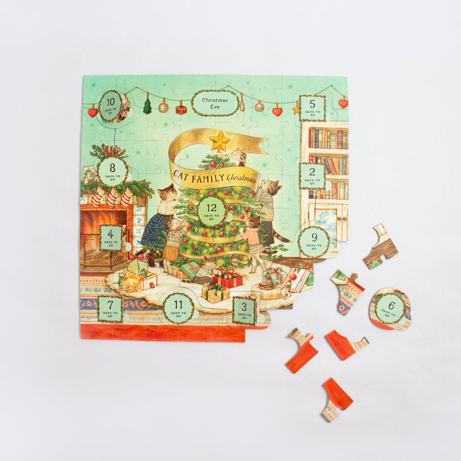Cat Family Christmas: lift-the-flap jigsaw puzzle | Scout & Co
