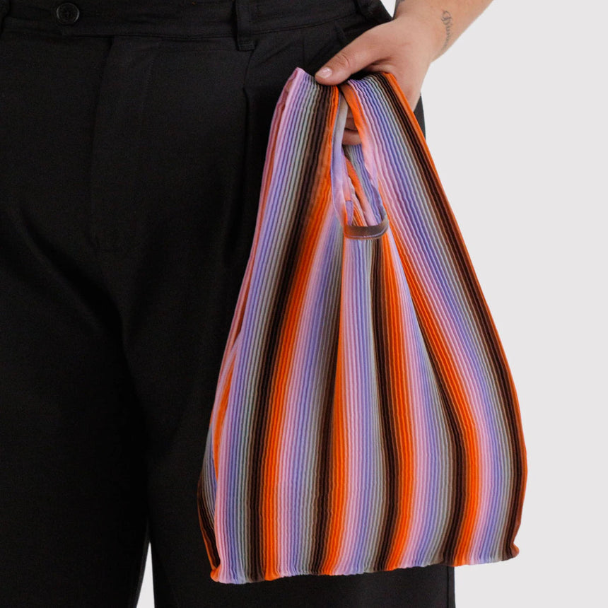 Baggu - Pleated Baggu bag - Gradient Stripe Poppy & Lilac | Scout & Co
