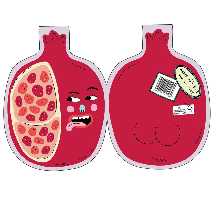 Eat The Moon - Hey Pomegranate! die cut card | Scout & Co