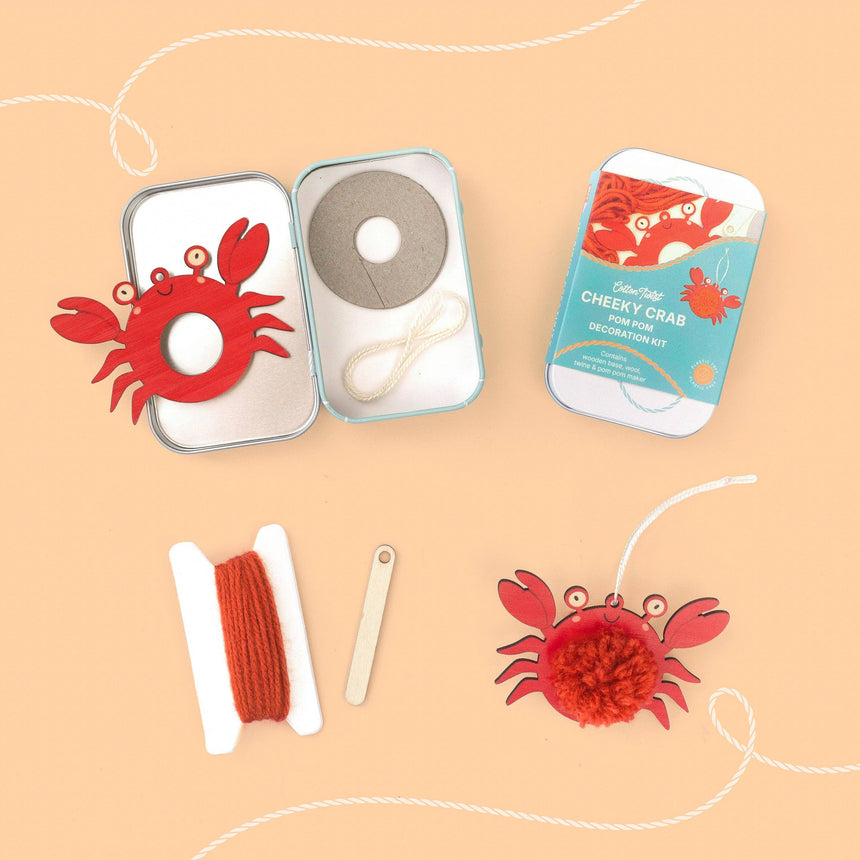 Cotton Twist - Make Your Own Pom Pom Crab Decoration Kit | Scout & Co