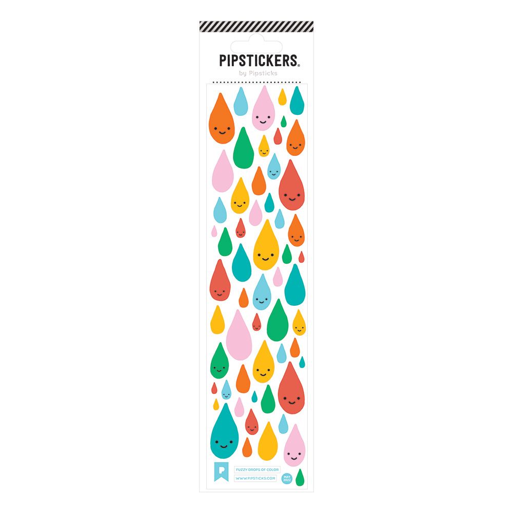 Pipsticks Fuzzy Drops Of Colour sticker sheet UK Stockist | Scout & Co