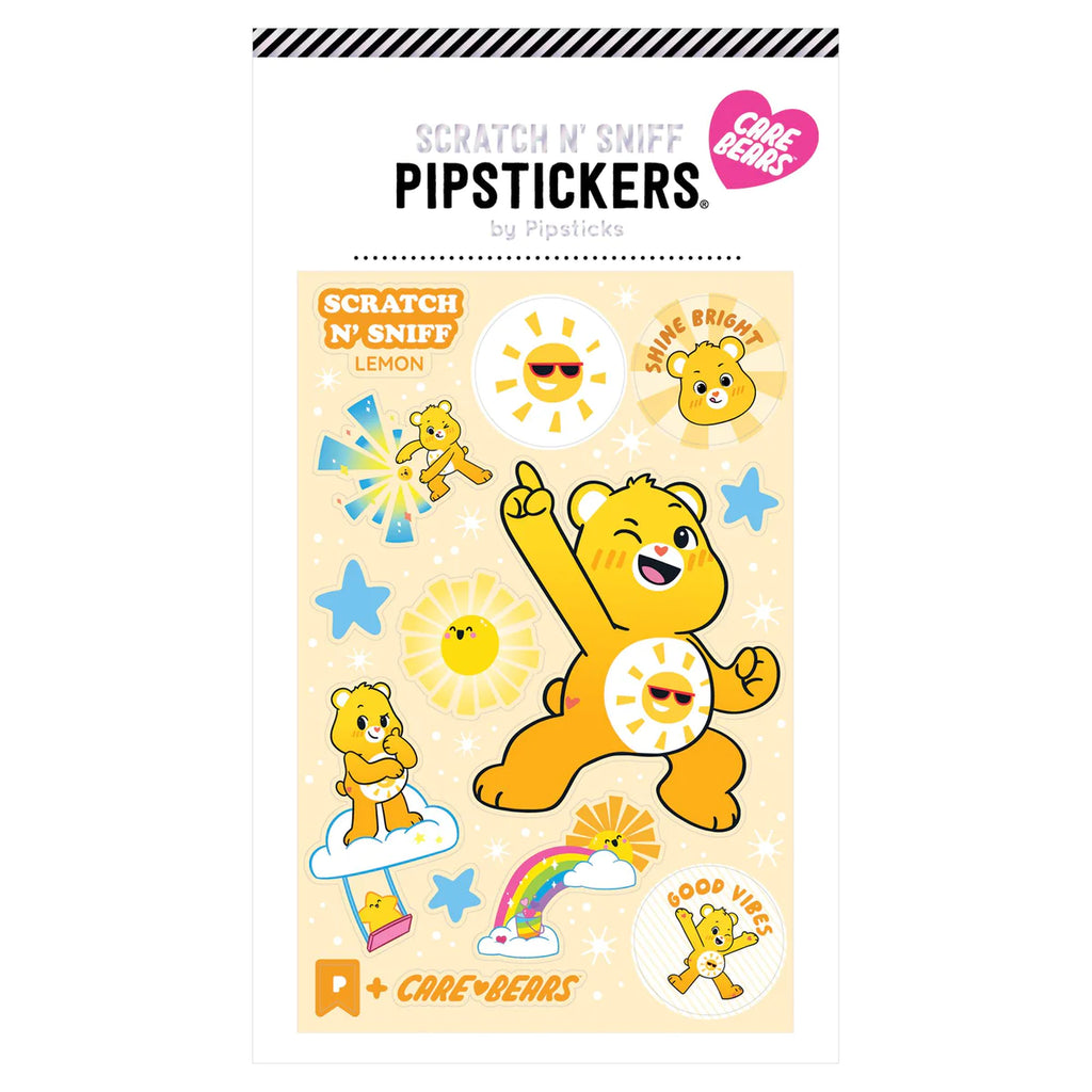 Pipsticks - Care Bears: Funshine Bear scratch 'n' sniff sticker sheet | Scout & Co