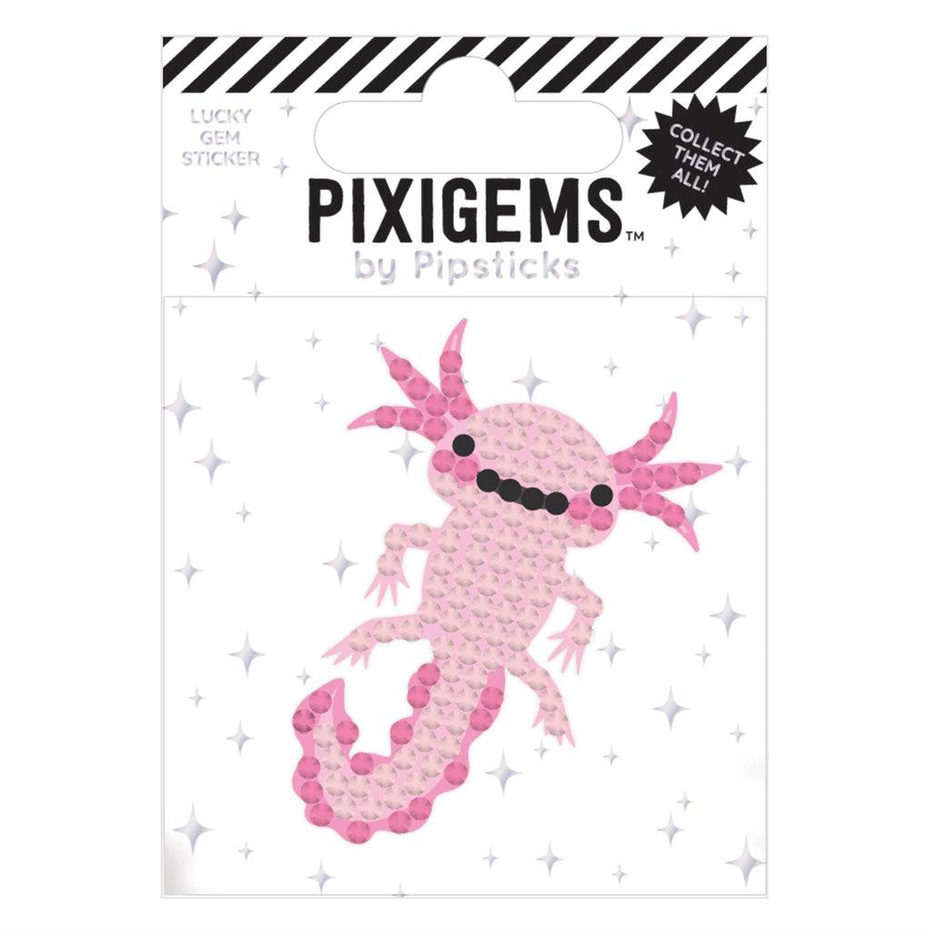 Pipsticks - Alvin Axolotl Pixigem lucky gem sticker | Scout & Co