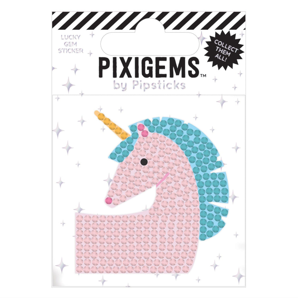 Pipsticks - Eunice Unicorn Pixigem lucky gem sticker | Scout & Co