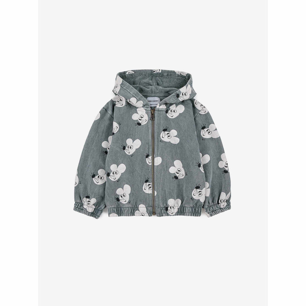 Bobo Choses - Mouse all-over zipped hoodie - baby | Scout & Co