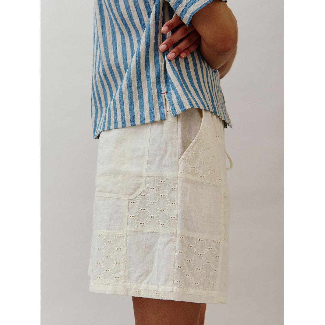 Sideline - Annie shorts - buttermilk patchwork | Scout & Co