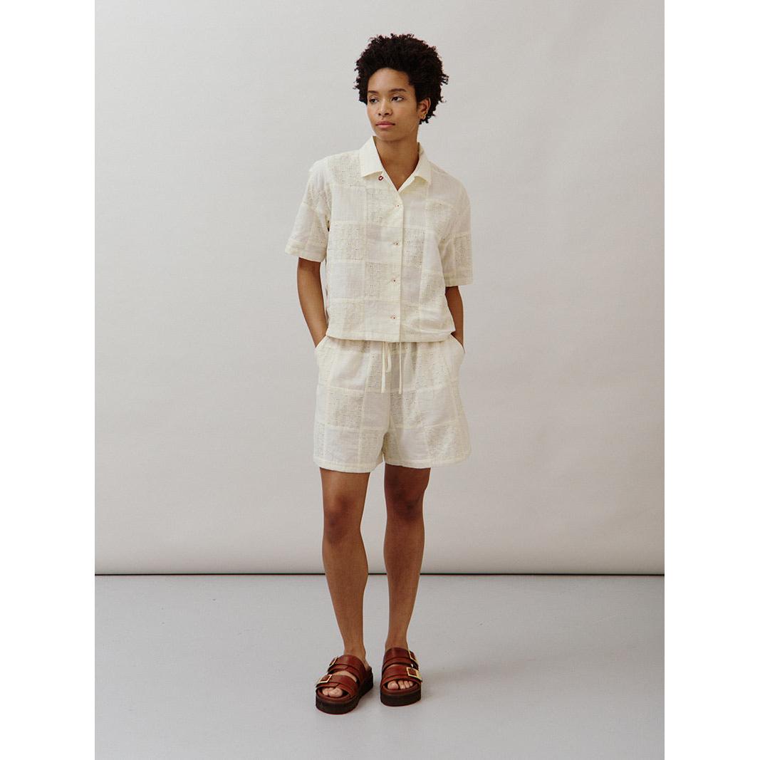 Sideline - Annie shorts - buttermilk patchwork | Scout & Co