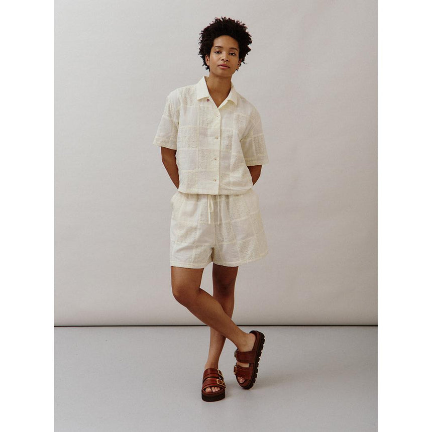 Sideline - Annie shorts - buttermilk patchwork | Scout & Co